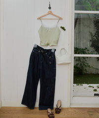 【GIUNON】satin lace frill camisole / サテンレースフリルキャミソール