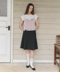 【GIUNON】satin lace frill camisole / サテンレースフリルキャミソール