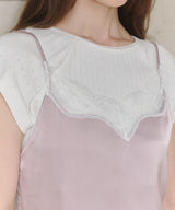【GIUNON】satin lace frill camisole / サテンレースフリルキャミソール