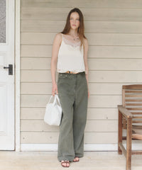 【GIUNON】satin lace frill camisole / サテンレースフリルキャミソール