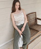 【GIUNON】satin lace frill camisole / サテンレースフリルキャミソール