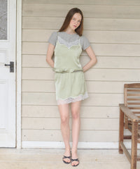 【GIUNON】satin lace frill camisole / サテンレースフリルキャミソール