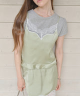 【GIUNON】satin lace frill camisole / サテンレースフリルキャミソール