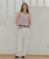 【GIUNON】satin lace frill camisole / サテンレースフリルキャミソール