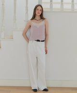 【GIUNON】satin lace frill camisole / サテンレースフリルキャミソール