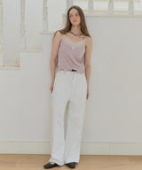 【GIUNON】satin lace frill camisole / サテンレースフリルキャミソール