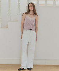 【GIUNON】satin lace frill camisole / サテンレースフリルキャミソール