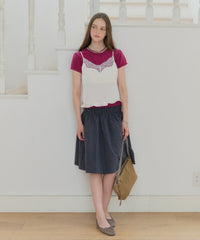 【GIUNON】satin lace frill camisole / サテンレースフリルキャミソール