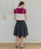 【GIUNON】satin lace frill camisole / サテンレースフリルキャミソール