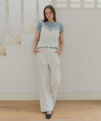 【GIUNON】satin lace frill camisole / サテンレースフリルキャミソール
