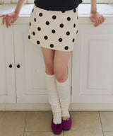 【GIUNON】dot bonding mini skirt / ドットボンディングミニスカート