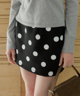 【GIUNON】dot bonding mini skirt / ドットボンディングミニスカート