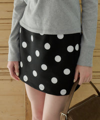 【GIUNON】dot bonding mini skirt / ドットボンディングミニスカート