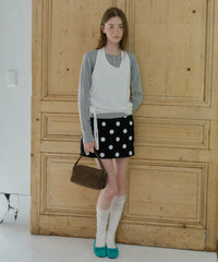 【GIUNON】dot bonding mini skirt / ドットボンディングミニスカート