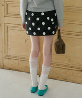 【GIUNON】dot bonding mini skirt / ドットボンディングミニスカート