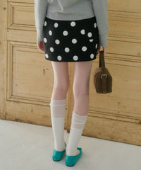 【GIUNON】dot bonding mini skirt / ドットボンディングミニスカート