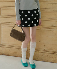 【GIUNON】dot bonding mini skirt / ドットボンディングミニスカート