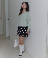 【GIUNON】dot bonding mini skirt / ドットボンディングミニスカート