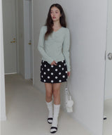 【GIUNON】dot bonding mini skirt / ドットボンディングミニスカート