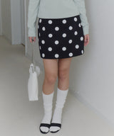 【GIUNON】dot bonding mini skirt / ドットボンディングミニスカート