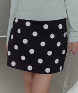 【GIUNON】dot bonding mini skirt / ドットボンディングミニスカート