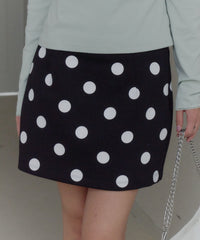 【GIUNON】dot bonding mini skirt / ドットボンディングミニスカート