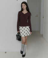 【GIUNON】dot bonding mini skirt / ドットボンディングミニスカート