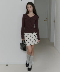 【GIUNON】dot bonding mini skirt / ドットボンディングミニスカート
