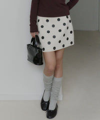 【GIUNON】dot bonding mini skirt / ドットボンディングミニスカート