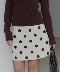 【GIUNON】dot bonding mini skirt / ドットボンディングミニスカート