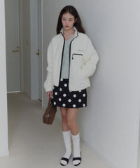 【GIUNON】dot bonding mini skirt / ドットボンディングミニスカート