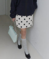 【GIUNON】dot bonding mini skirt / ドットボンディングミニスカート