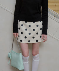 【GIUNON】dot bonding mini skirt / ドットボンディングミニスカート