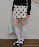 【GIUNON】dot bonding mini skirt / ドットボンディングミニスカート
