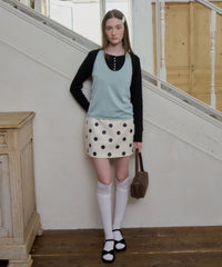 【GIUNON】dot bonding mini skirt / ドットボンディングミニスカート