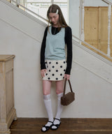 【GIUNON】dot bonding mini skirt / ドットボンディングミニスカート