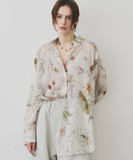 【REVIVAL】オリジナルvintageフラワープリントリラックスシャツ