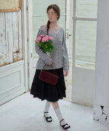 【GIUNON】2way border lace tops / 2way ボーダーレーストップス