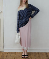 【GIUNON】2way border lace tops / 2way ボーダーレーストップス