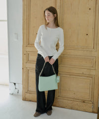 【GIUNON】henley neck scallop long-t / ヘンリーネックスカラップトップス