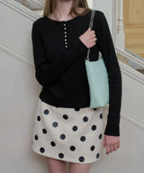 【GIUNON】henley neck scallop long-t / ヘンリーネックスカラップトップス