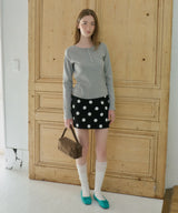 【GIUNON】henley neck scallop long-t / ヘンリーネックスカラップトップス