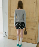 【GIUNON】henley neck scallop long-t / ヘンリーネックスカラップトップス