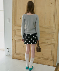 【GIUNON】henley neck scallop long-t / ヘンリーネックスカラップトップス