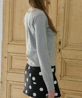 【GIUNON】henley neck scallop long-t / ヘンリーネックスカラップトップス