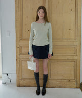 【GIUNON】henley neck scallop long-t / ヘンリーネックスカラップトップス