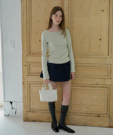 【GIUNON】henley neck scallop long-t / ヘンリーネックスカラップトップス