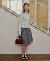 【GIUNON】henley neck scallop long-t / ヘンリーネックスカラップトップス