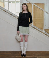 【GIUNON】henley neck scallop long-t / ヘンリーネックスカラップトップス