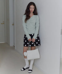 【GIUNON】shirring stretch lace long-t / シャーリングストレッチレースロンT